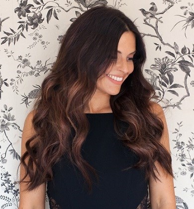 Catherine Peck model, after pictures with clipin hair extensions