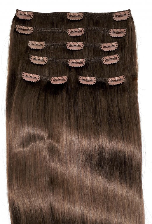 dark brown clipin hair extensions - Undercover Glamour