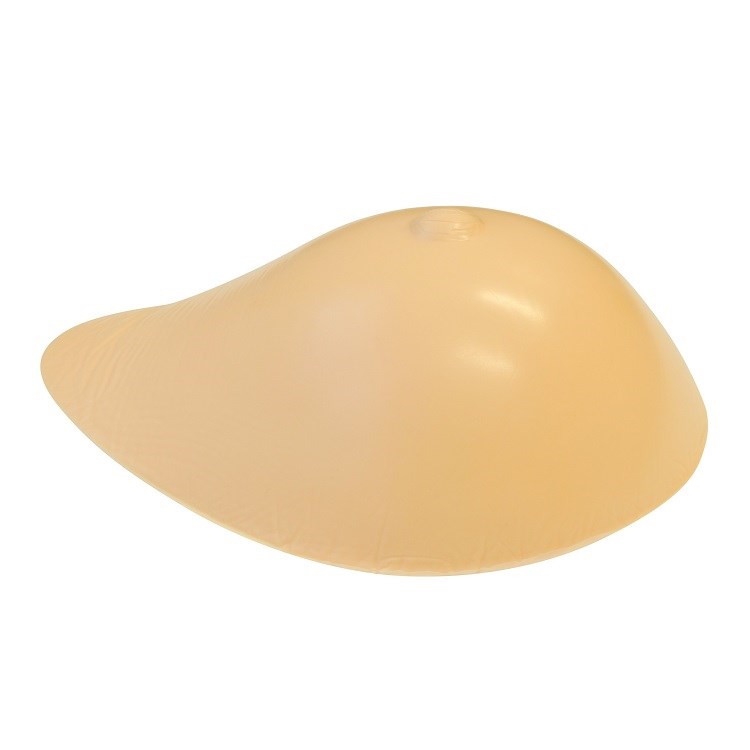 lightweight teardrop breast form on its side