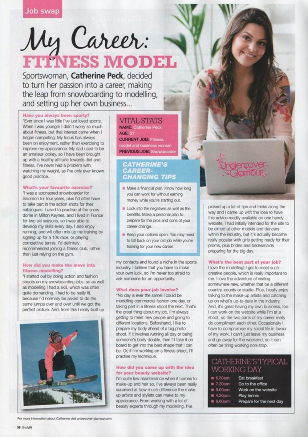 Catherine Peck Interview Modelling Career and Hair Extensions Bussiness Undercover Glamour