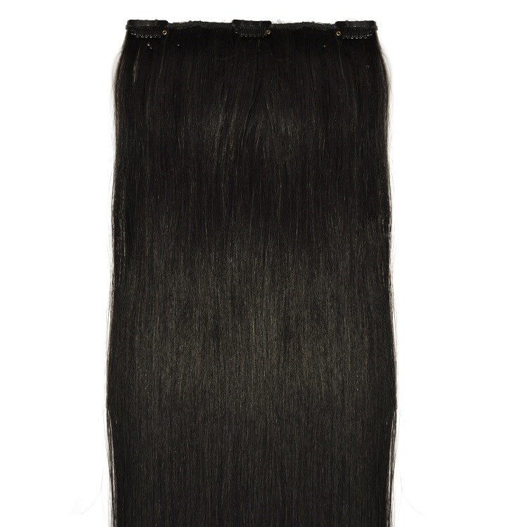 Natural black clip in hair extension colour