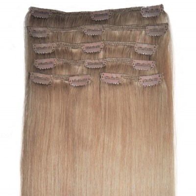 #18 Golden Blonde - Clip in Hair Extensions - Full Head