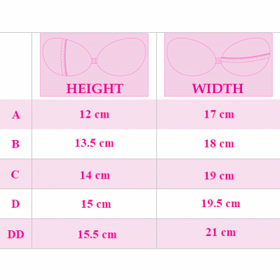 Padded Backless Bra - Stick on Bra, A - DD Cup