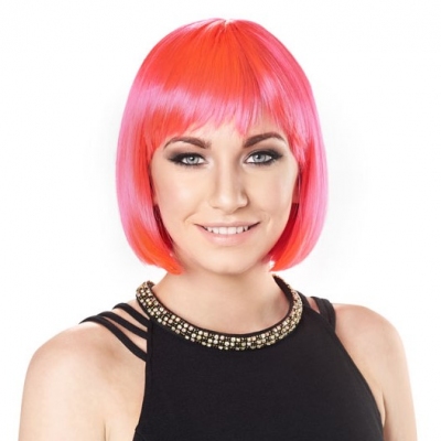 Party Wig - Bright Pink - Short Bob Wig