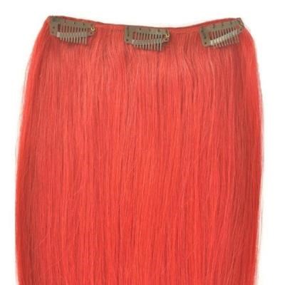 Red - Clip in Hair Piece - 18 inch