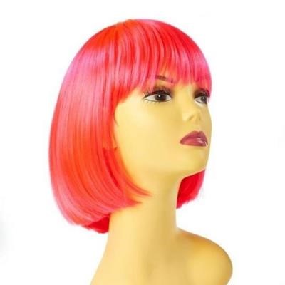Party Wig - Bright Pink - Short Bob Wig