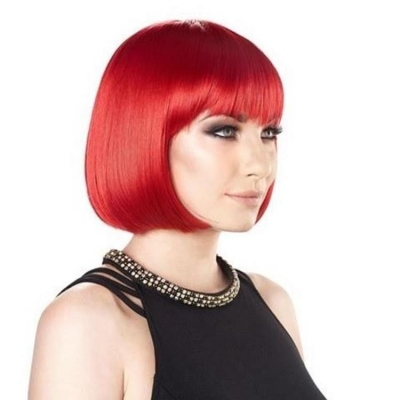 Party Wig - Bright Red - Short Bob Wig