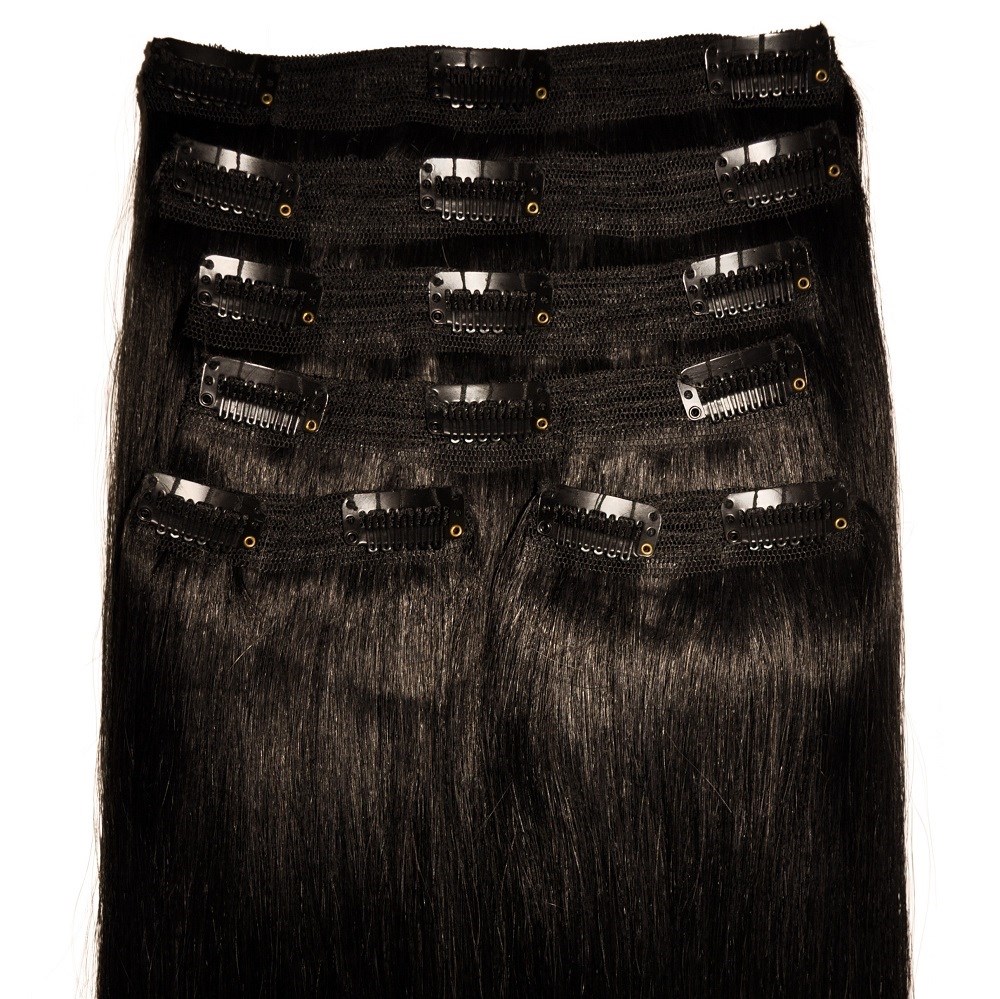 Natural Black #1B hair extensions colour