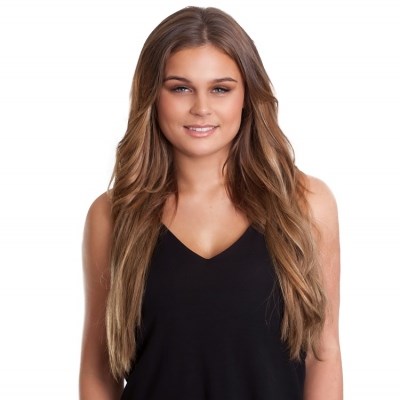 #6/18 Caramel Almond Blend - Clip in Hair Extensions - Full Head