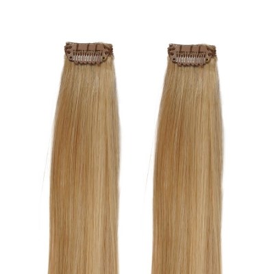 #18/22 Golden Blonde Light Blonde Highlights - Clip in Hair Streaks 