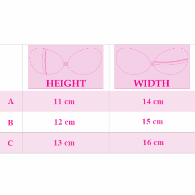 Silicone Padded Bra - Stick on Bra,  A - D Cup