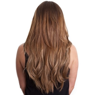 #6/18 Caramel Almond Blend - Clip in Hair Extensions - Full Head