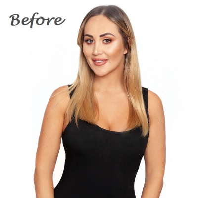 Natural Half Wig - Long Wave Hairpiece (3/4 wig)