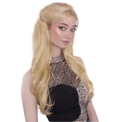 Natural Half Wig - Long Wave Hairpiece (3/4 wig)