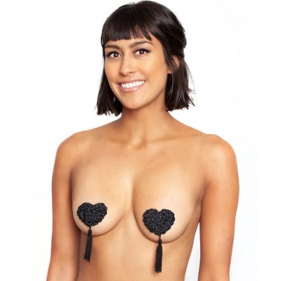 Black Rose Nipple Tassels