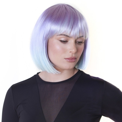 Party Wig - Lilac and Blue - Short Bob