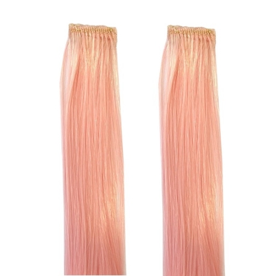 Perfectly Pink Hair Streaks - Pastel Pink Synthetic Hair